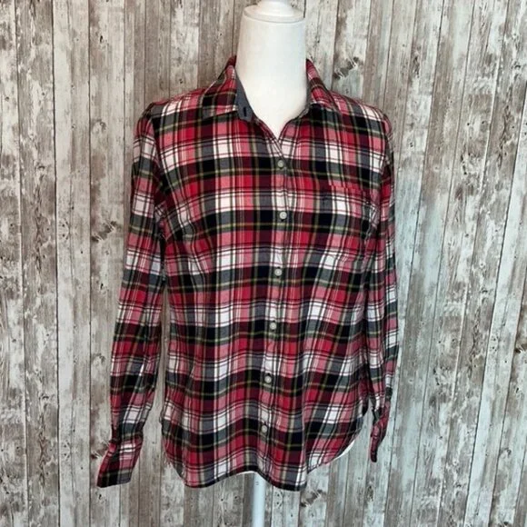 Women's Tommy Hilfiger Flannel Button Down Shirt size Small - Picture 1 of 4
